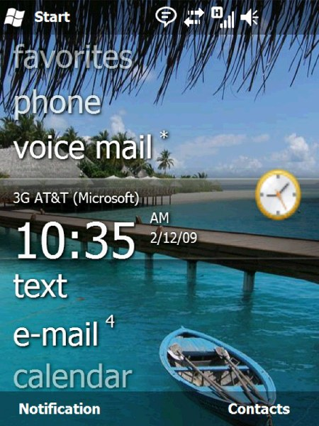 Windows Mobile 6.5 Başlangıç Ekranı