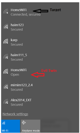 evil twin wifi bağlantısı